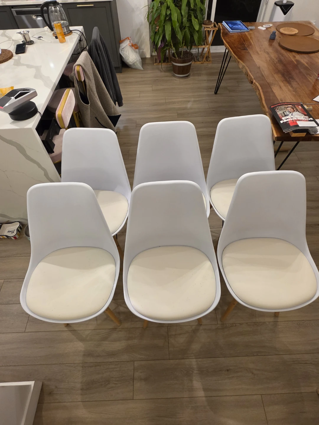 Set of 6 White Dining Chairs - photo 2