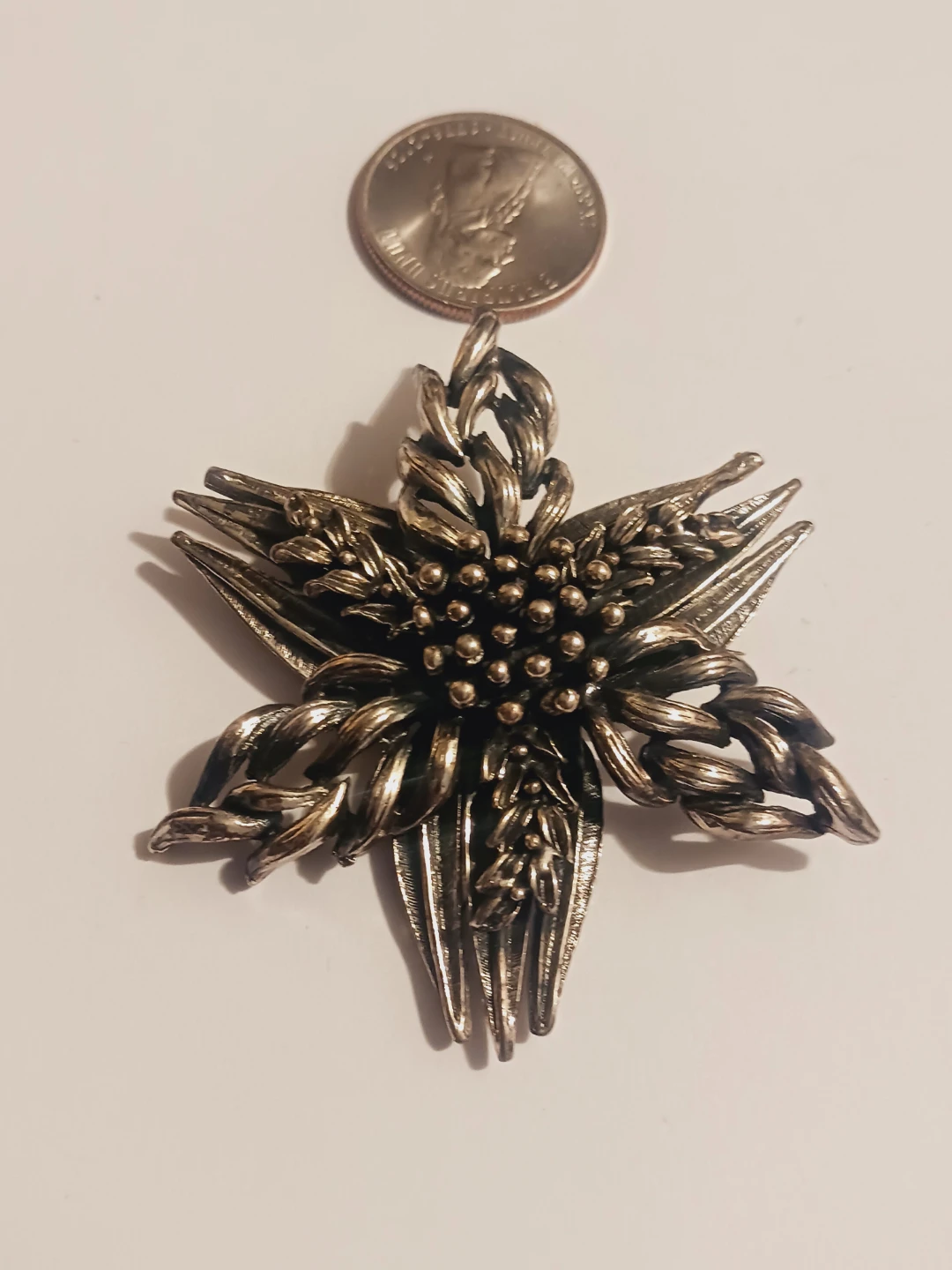 Gorgeous Sterling Silver 925 Flower Brooch