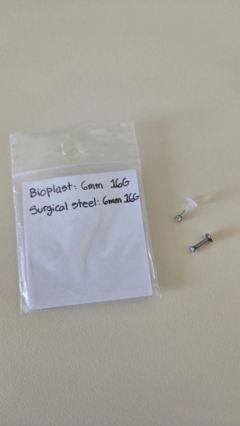 16G 6mm Labret Stud Set - photo 2