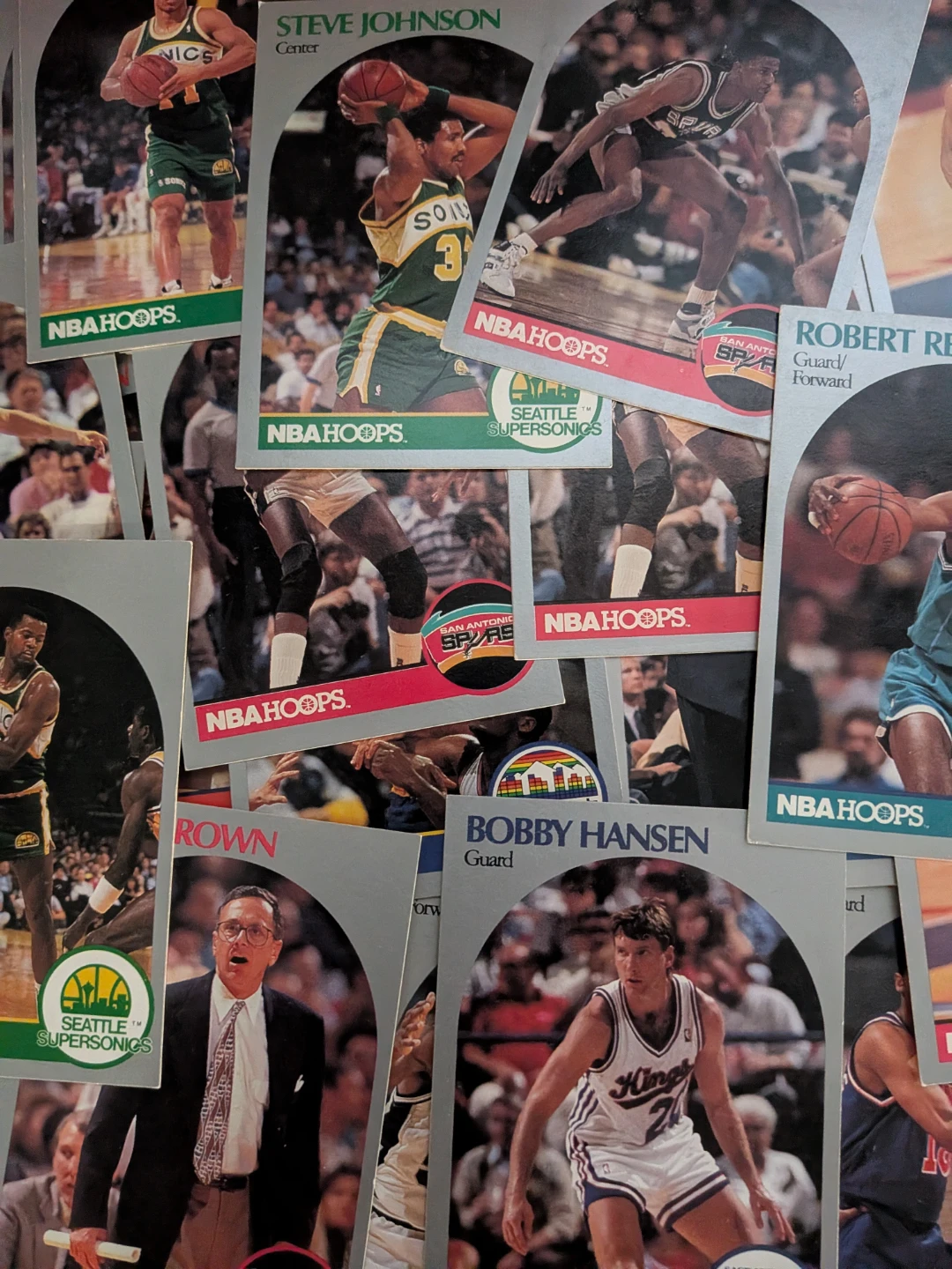 Lot of Vintage 1989-1990 NBA Hoops Basketball Cards - photo 4