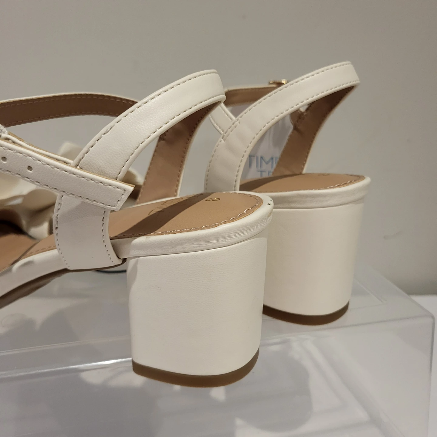 Time and Tru White Flower Heeled Sandals - photo 2