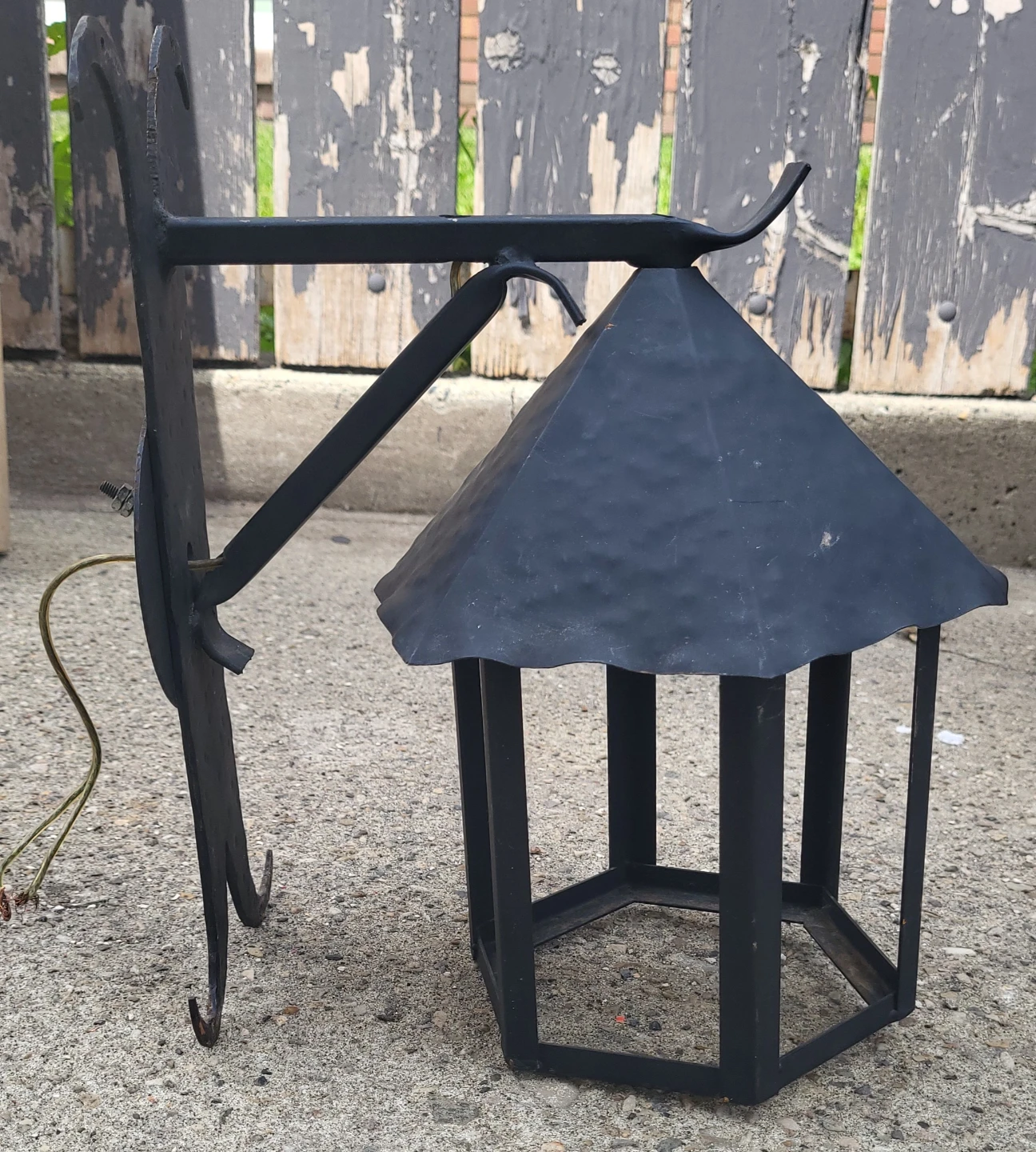 Vintage Black Metal Wall Lanterns