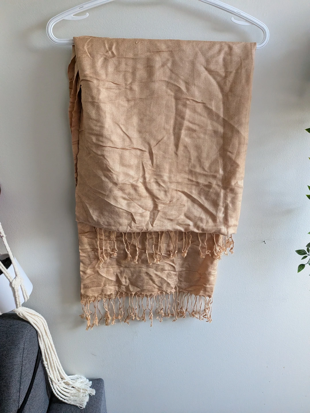 🏈Light Brown Fringe Scarf - photo 3
