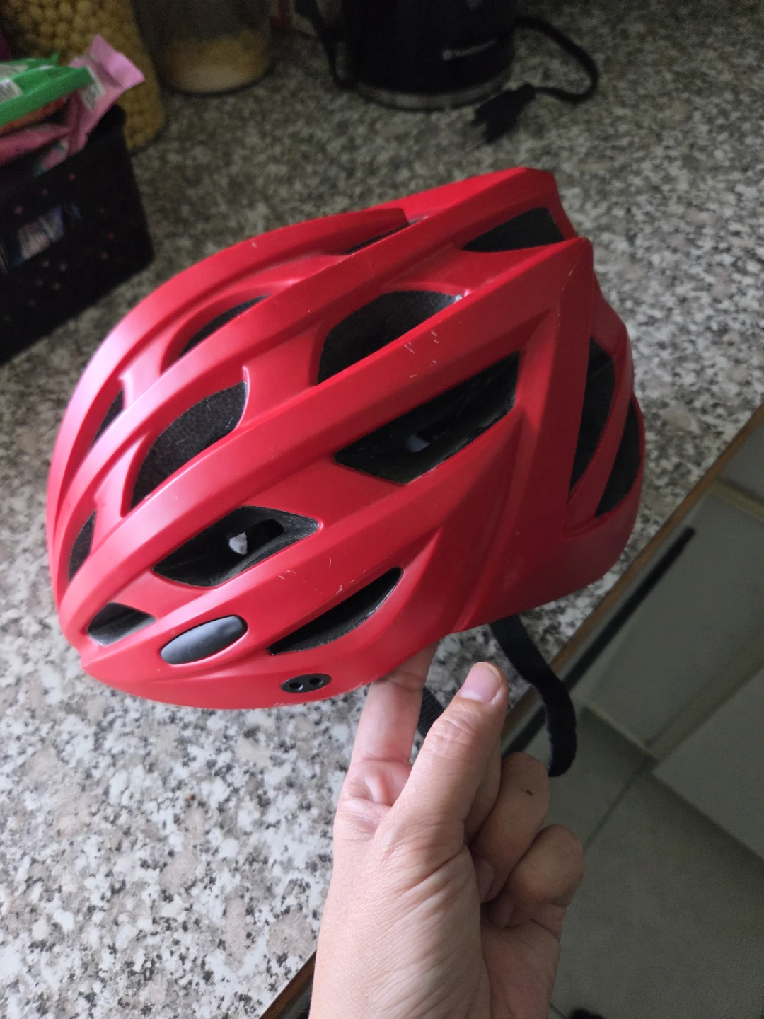 Red Bicycle Helmet S/M