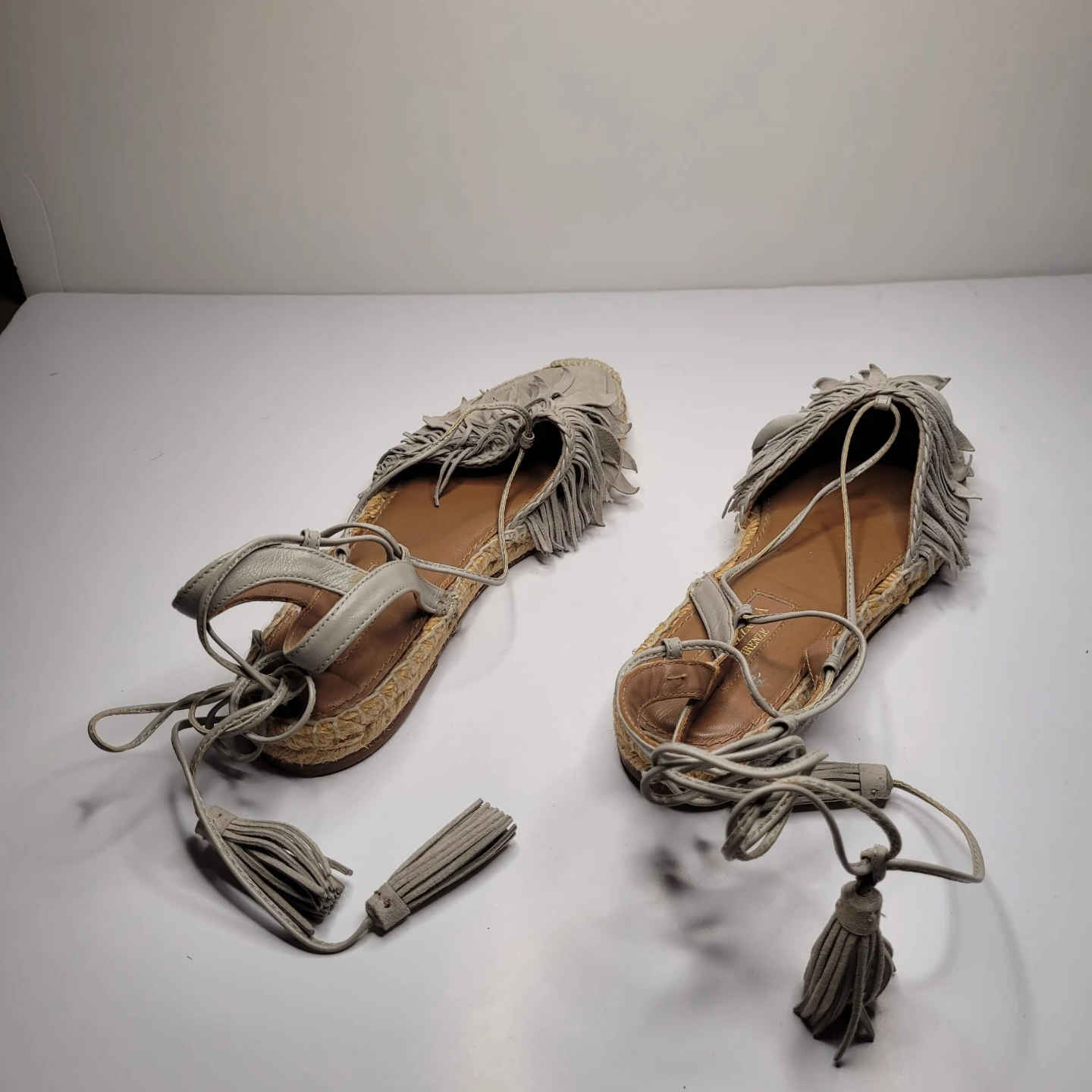 Aquazzura Firenze Suede Espadrilles Size 6 - photo 4