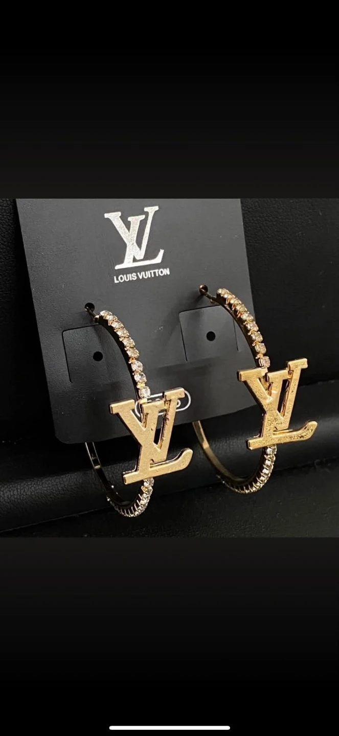 Assorted Designer Logo Hoop Earrings - photo 3