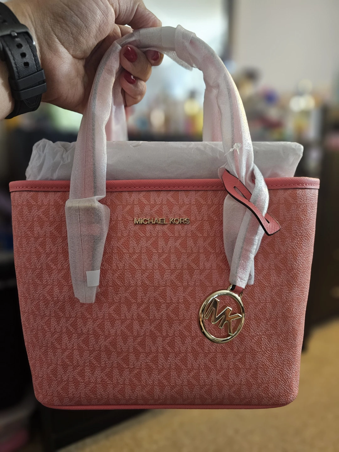 Michael Kors Small Tote Bag - Coral Pink
