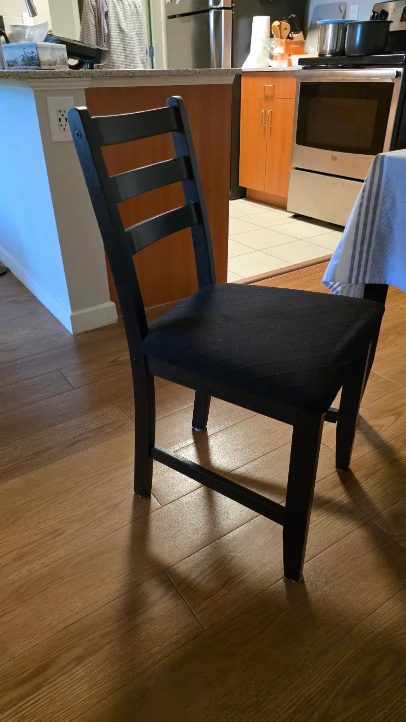 Black Dining Table and Four Chairs - photo 5