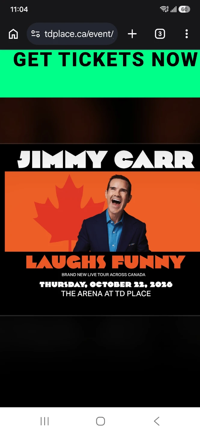 Jimmy Carr Laughs Funny Live Tour Tickets x 2