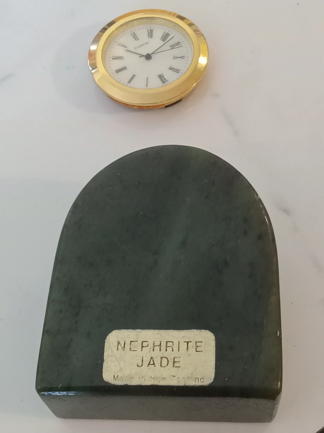 Nephrite Jade Quartz Desk Clock - photo 5