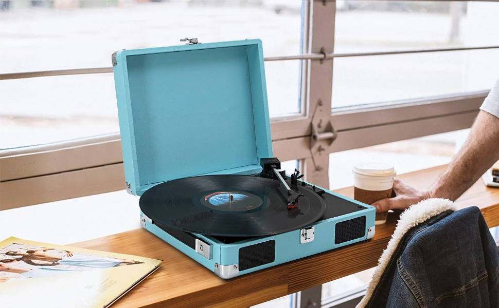 BRAND NEW LP&No.1 Portable Turntable - Turquoise
