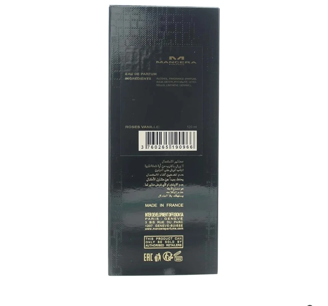 Mancera Roses Vanille Eau de Parfum 120ml - photo 5