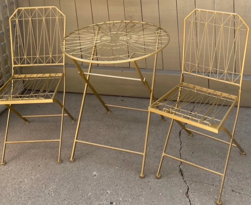 matching Bungalow Rose Gold Geometric Bistro Sets - photo 2