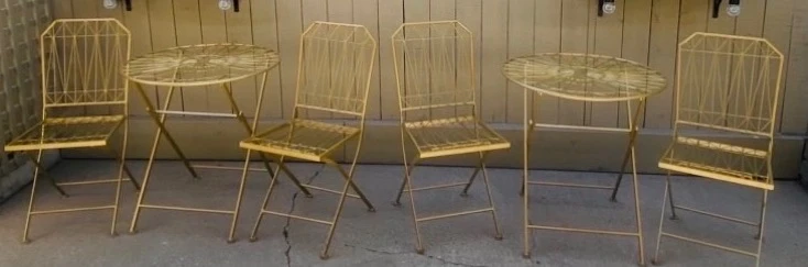 matching Bungalow Rose Gold Geometric Bistro Sets - photo 3