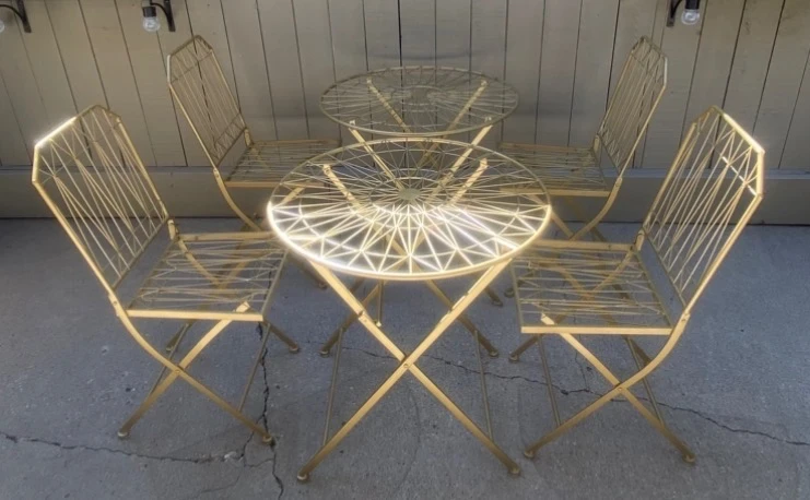 matching Bungalow Rose Gold Geometric Bistro Sets - photo 5