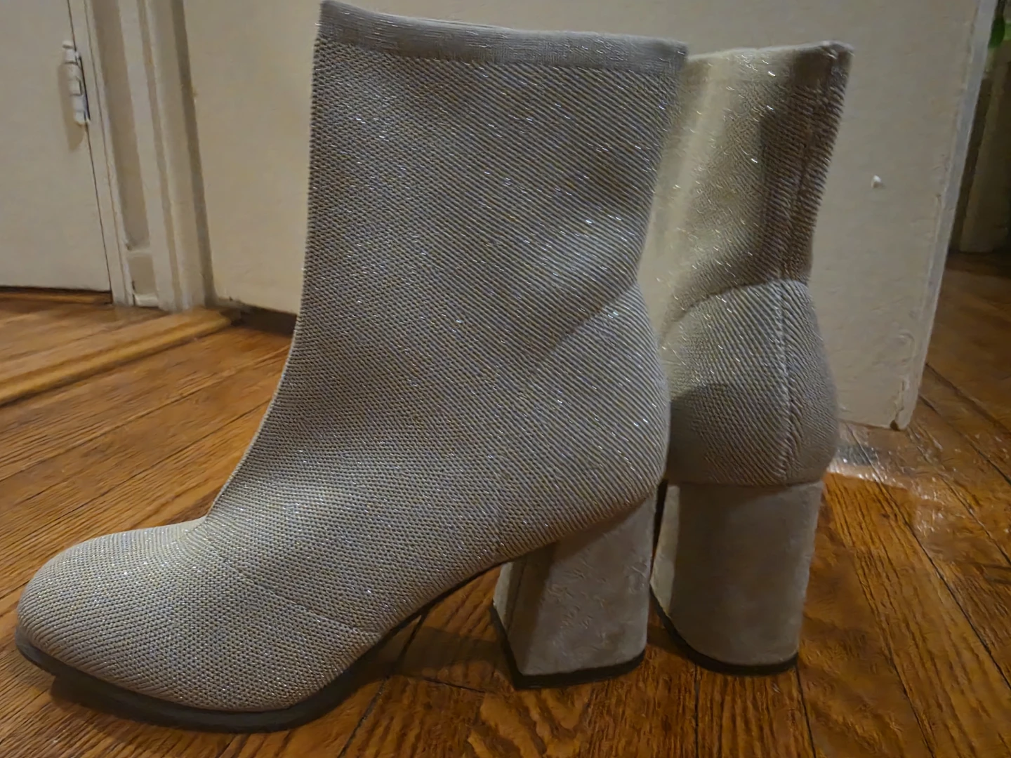 Silver Knit Ankle Boots 🏈 - photo 4