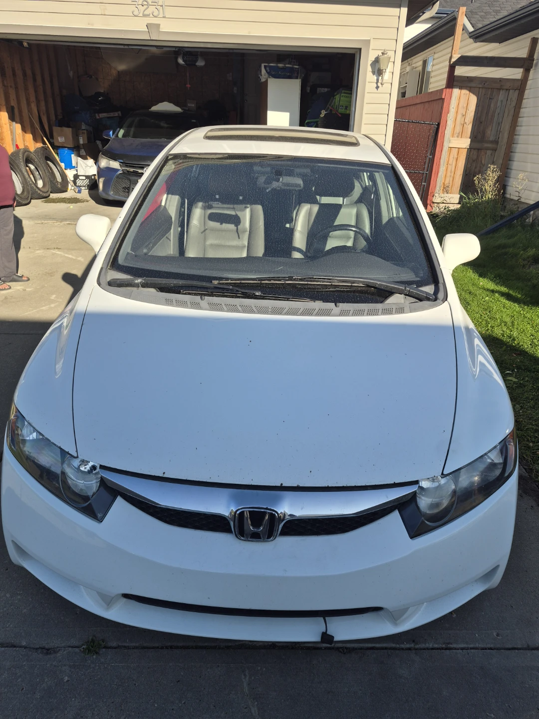 2008 White Honda Civic Sedan
