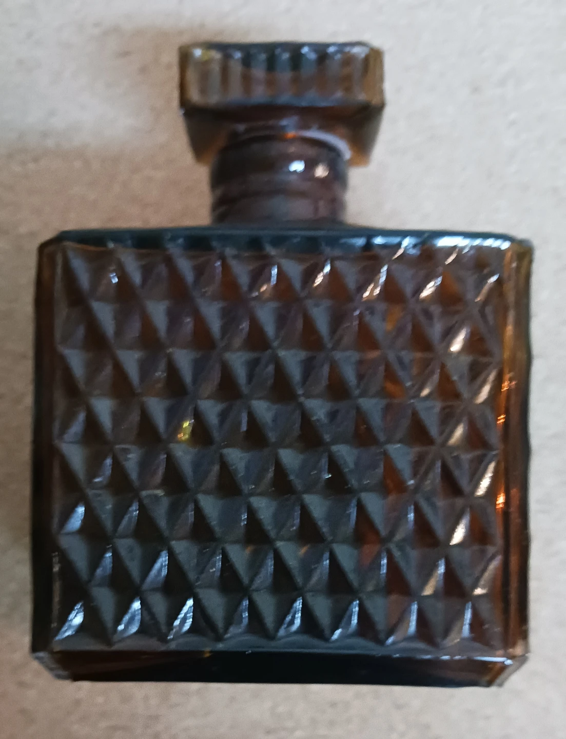 Vintage Dark Amber Glass Decanter Set - photo 2