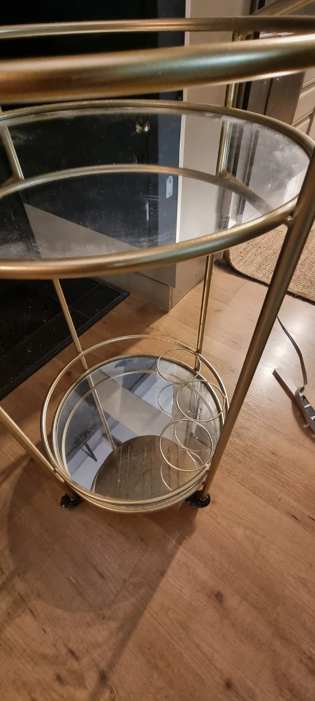 Gold Round Bar Cart - photo 3