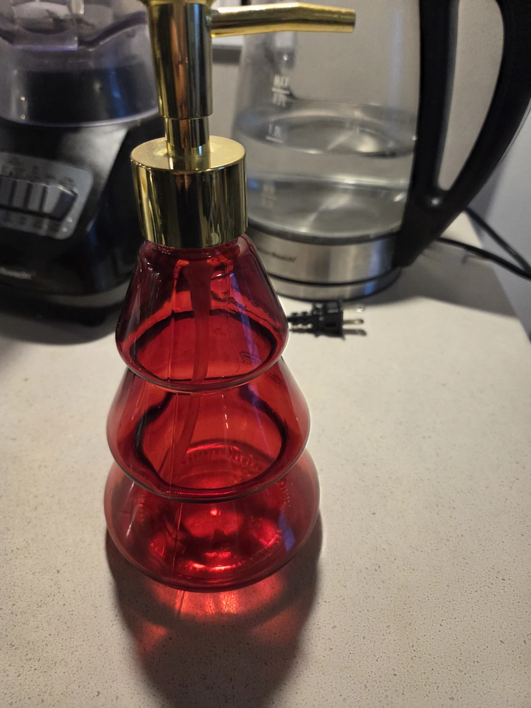 Red Christmas Tree Soap Dispenser