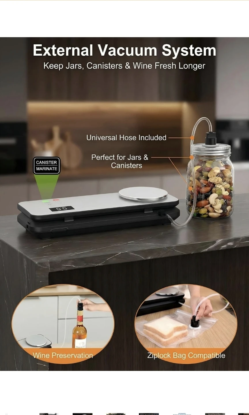 New Vacuum Sealer for Food, Saver with Digital Scale - photo 5