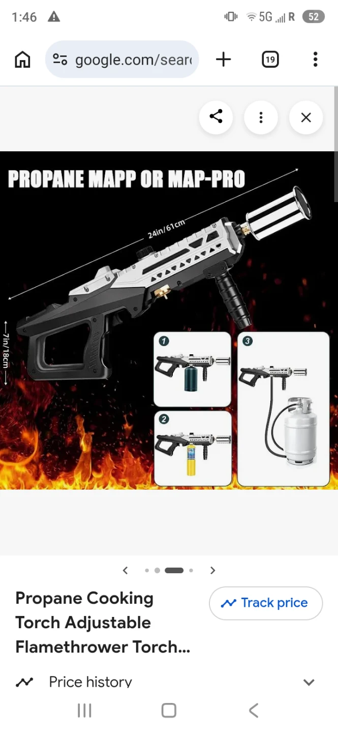 Flamethower-Adjustable Propane Cooking Torch