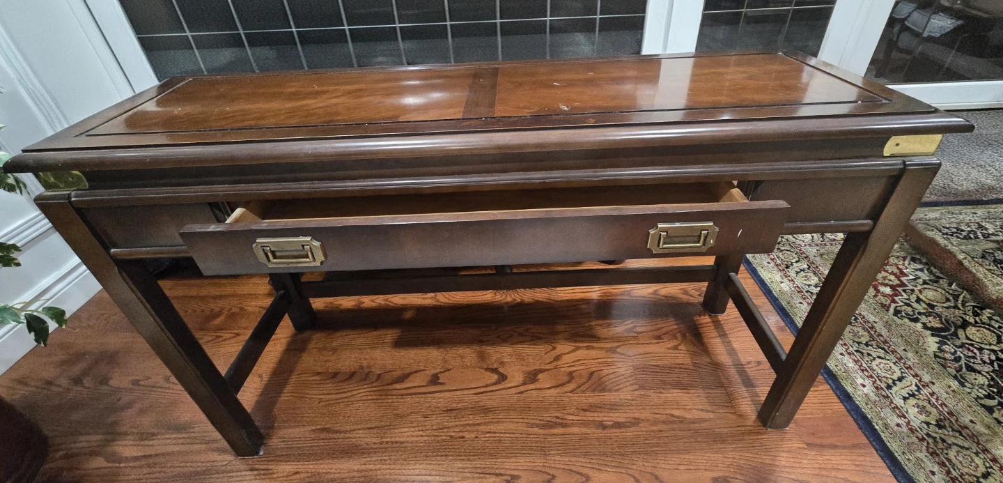Campaign Style Wood Writing Desk