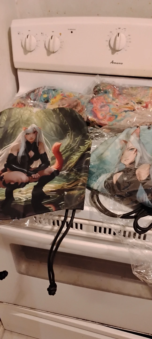 Water proof Drawstring Bag with Anime Character Print