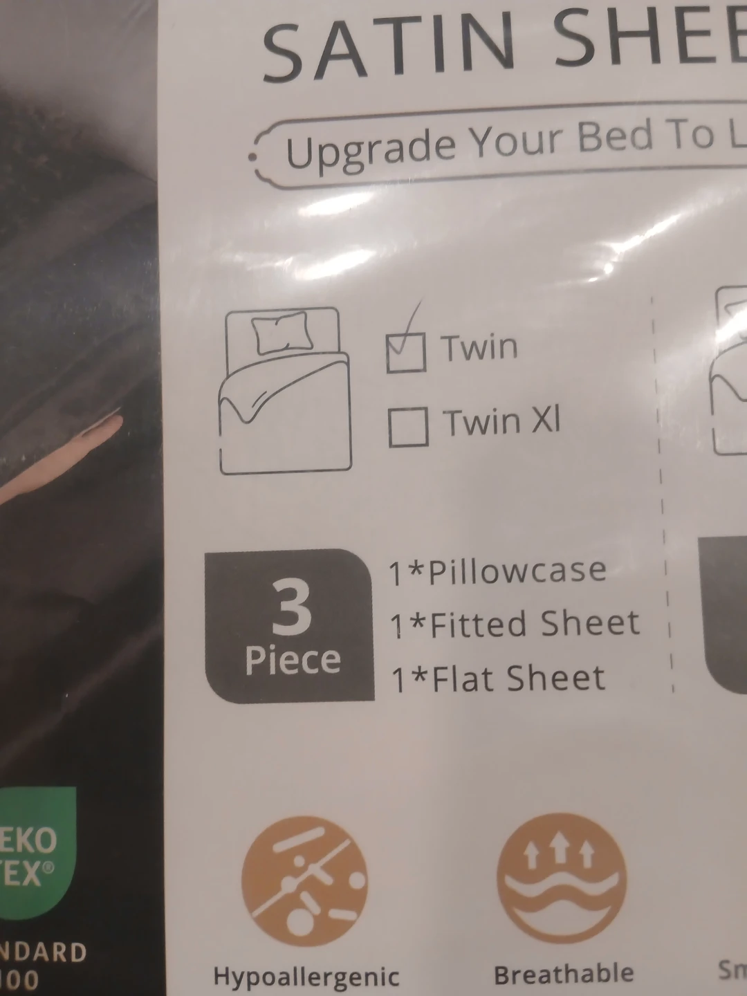Sasttie Satin Sheet Set - Twin Navy Blue