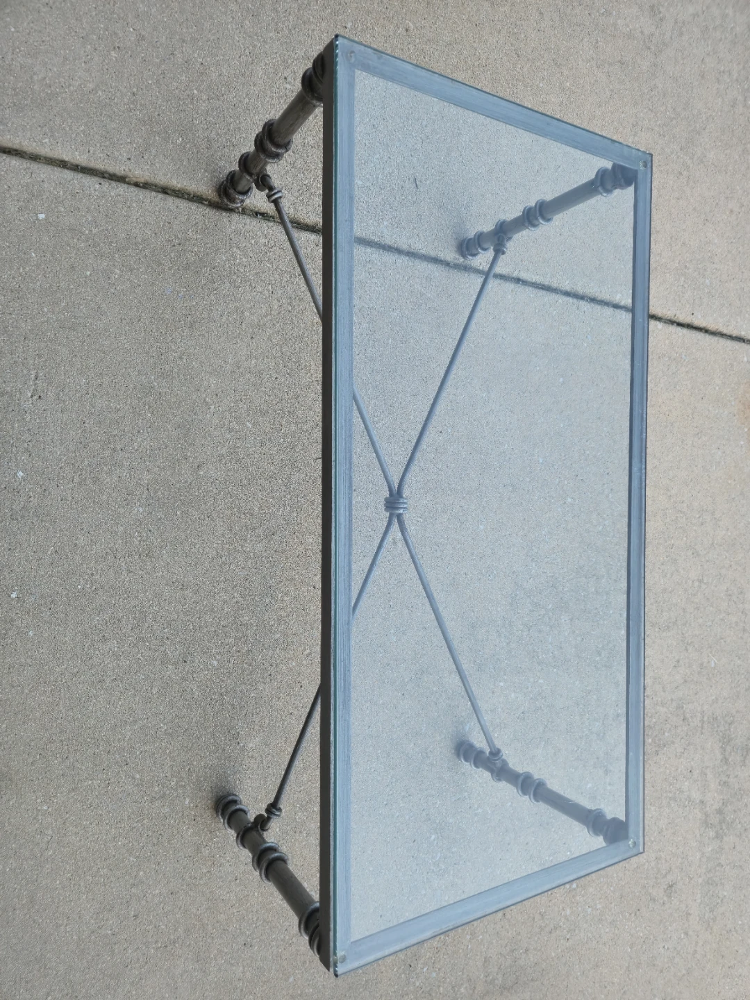 Decorative Glass Top Coffee Table – Metal Wrought Iron Style - photo 3