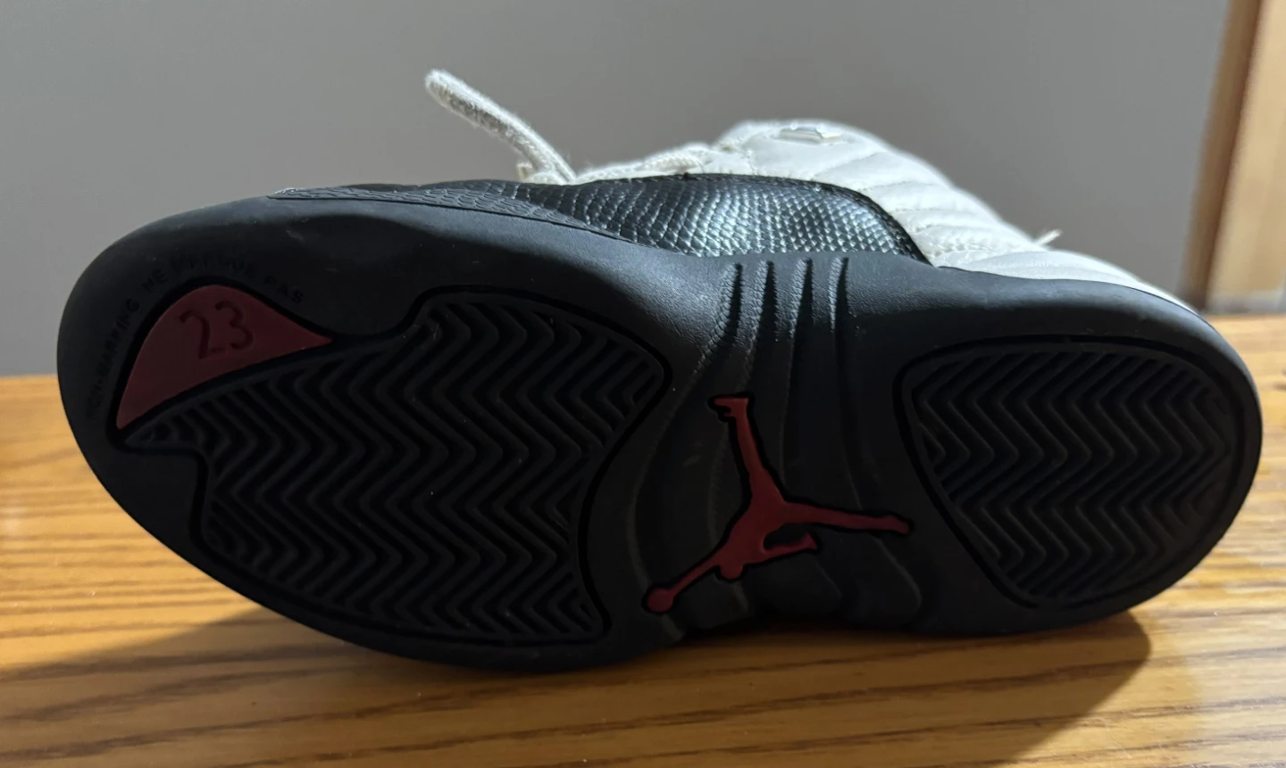 Jordan 12 Retro White and Black Toddler Shoes - photo 4