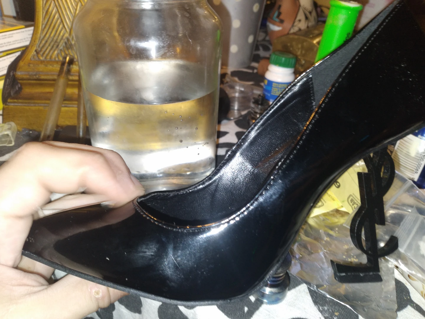 Saint Laurent Opyum Patent Leather Heels