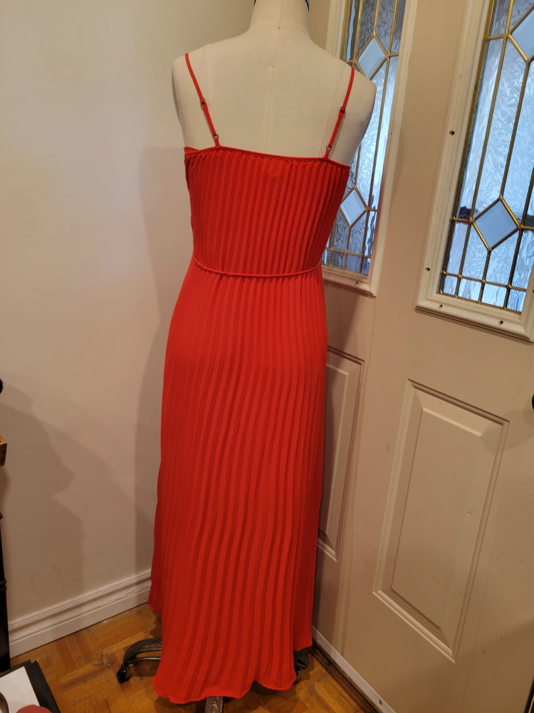 Banana Republic Red Pleated Maxi Dress - photo 4