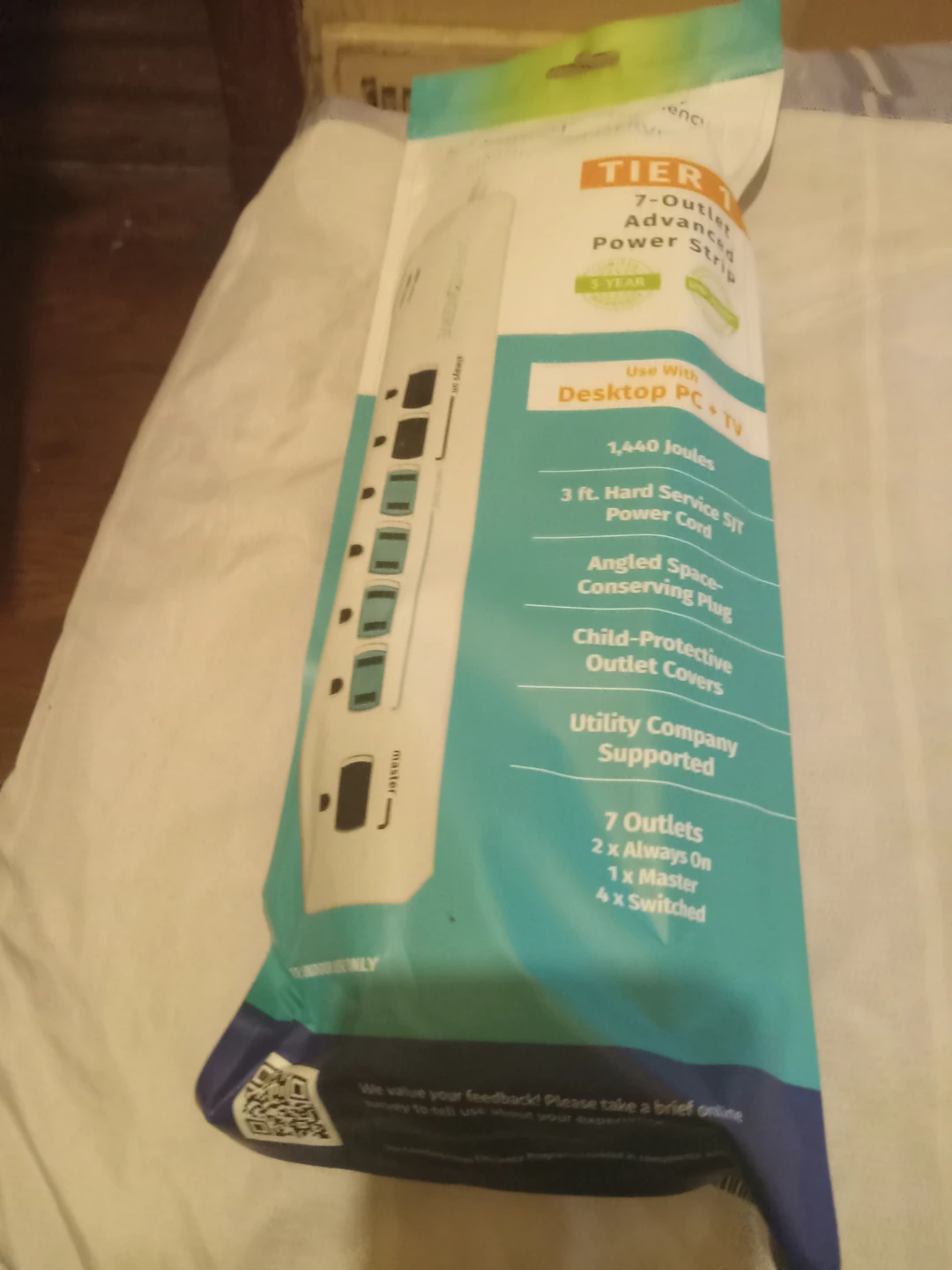 SimplyConserve Tier 1 7-Outlet Power Strip - photo 2