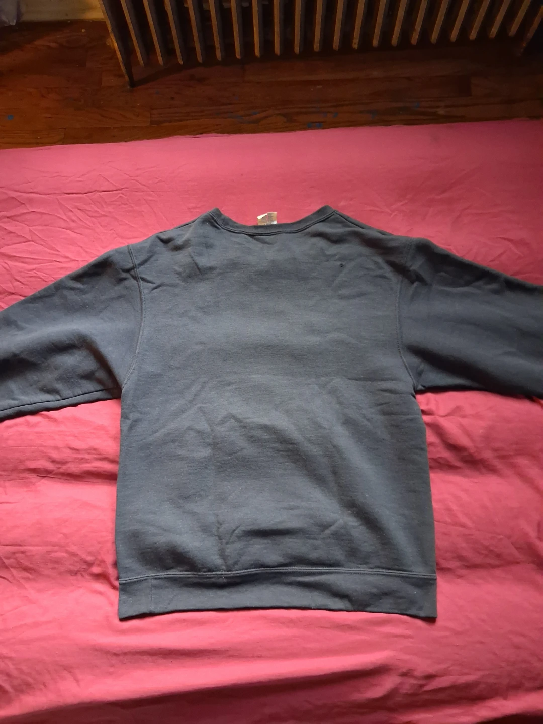 Black Crewneck Sweatshirt with White X Print - photo 3