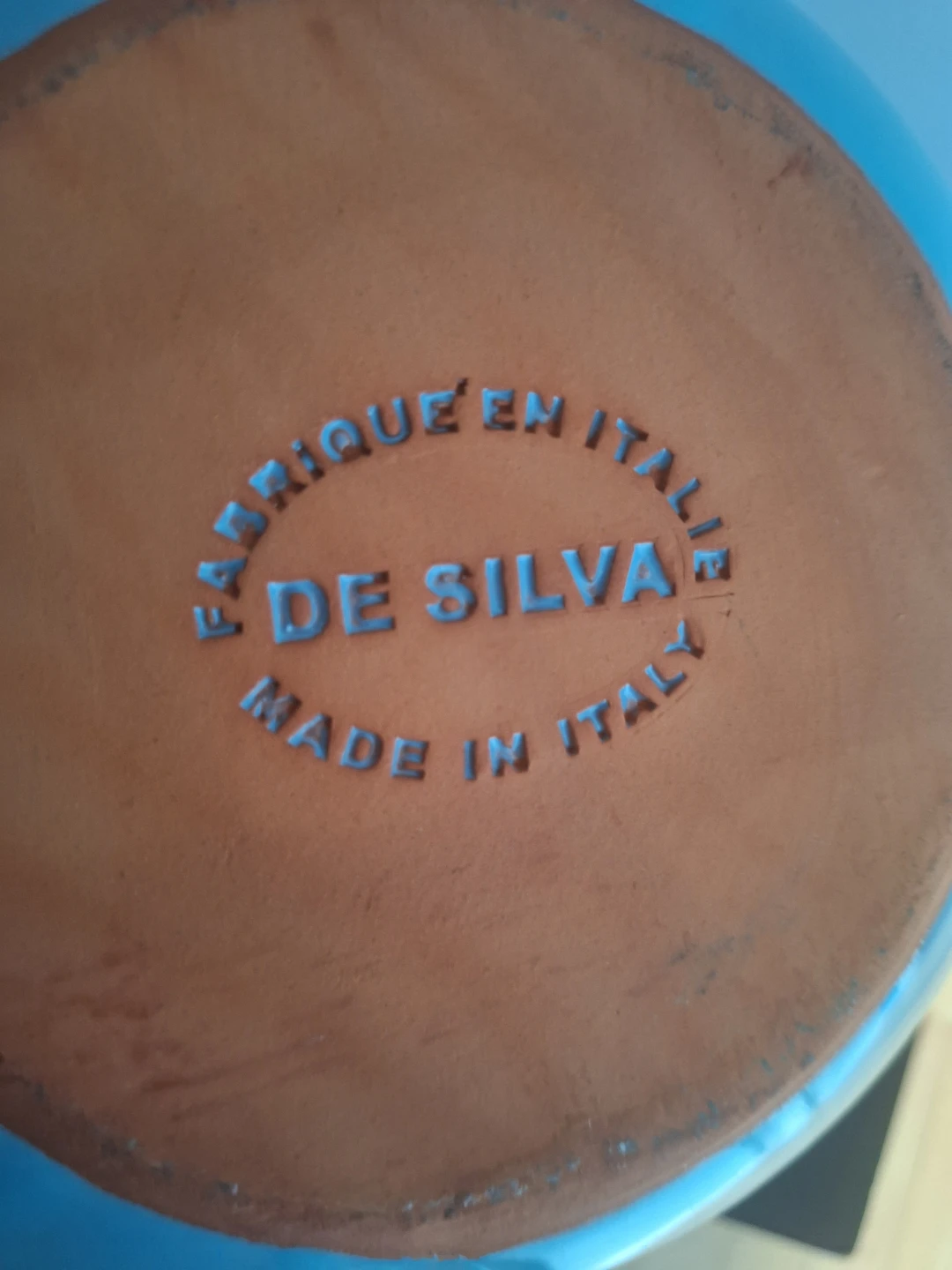 Vintage De Silva  Terracotta Blue clay pot - photo 2