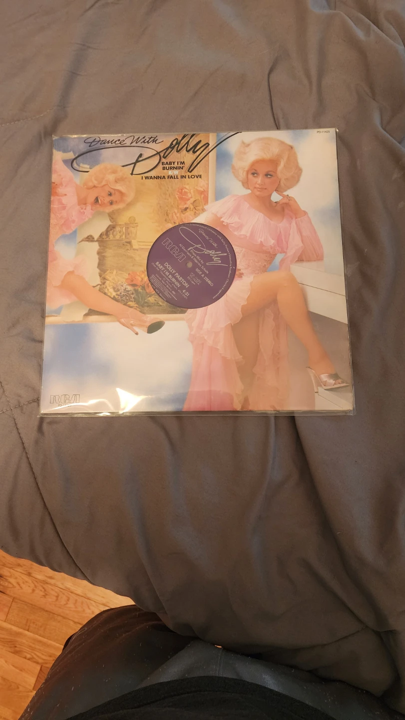Dolly Parton "Baby I'm\'m Burnin\'" 12-inch Pink Vinyl Record