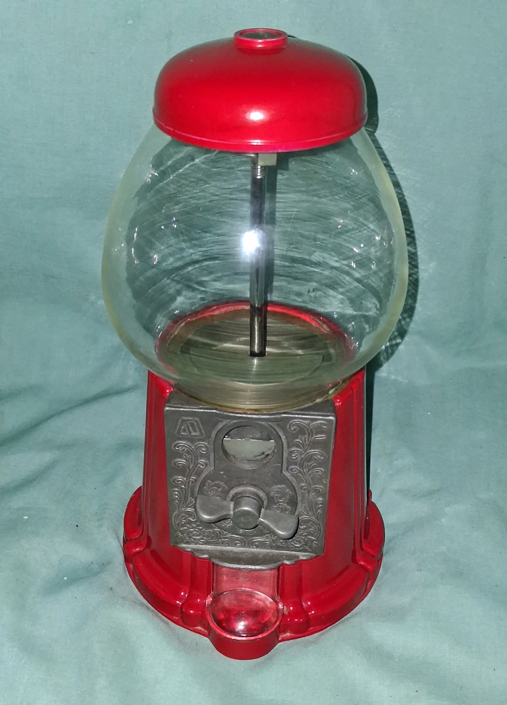 Vintage Look Red Carousel Gumball Machine Takes Quarters