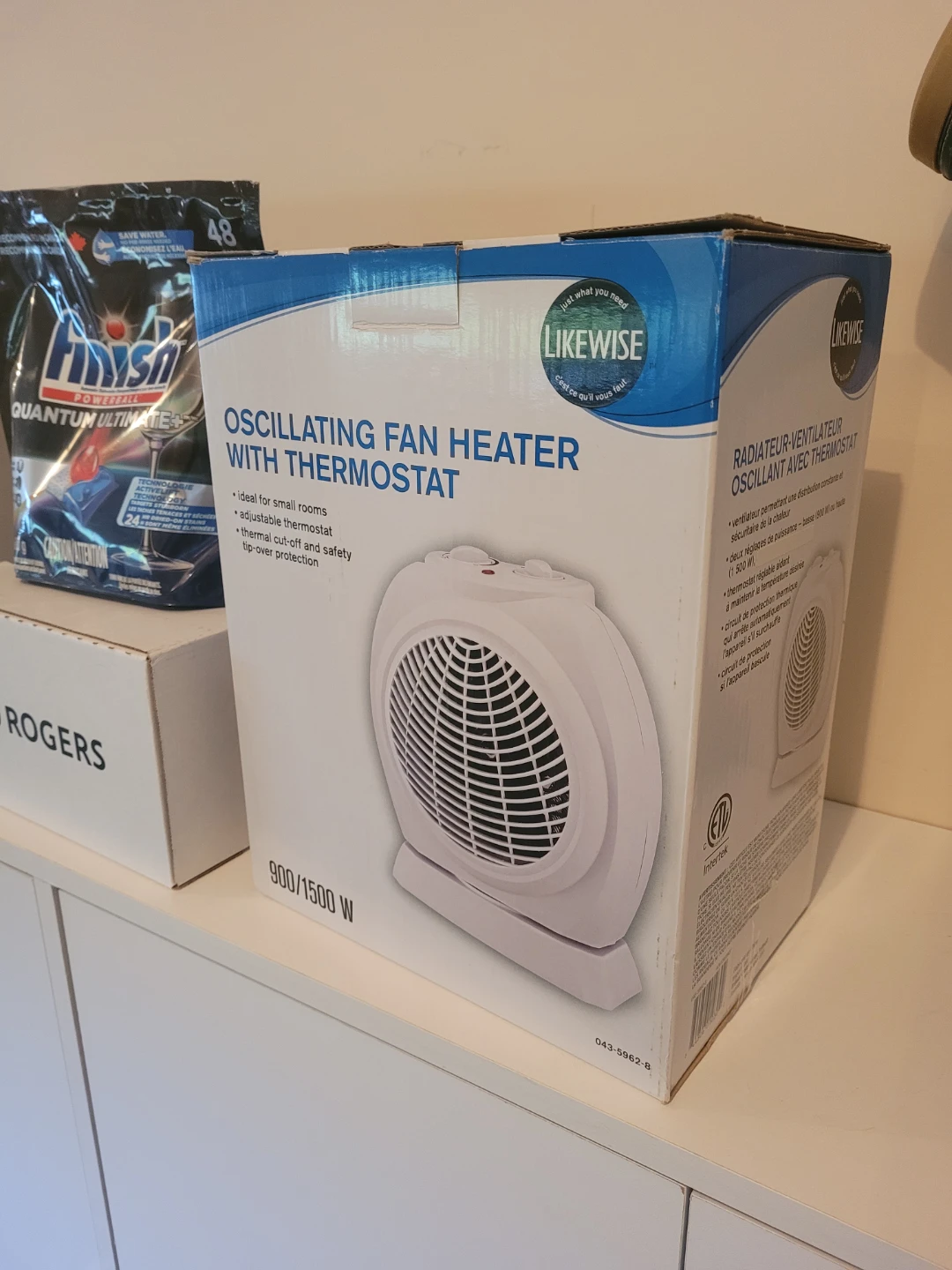 Likewise Oscillating Fan Heater with Thermostat 900/1500 W