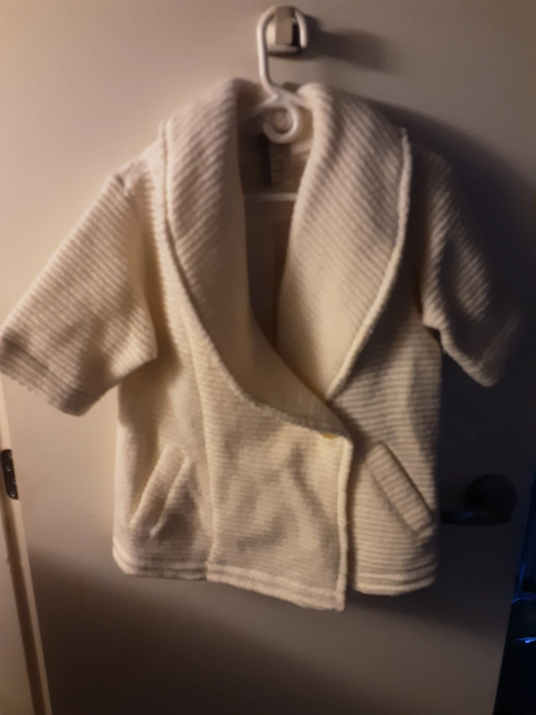 Dolan Left Coast Collection Off-White Shawl Collar Jacket