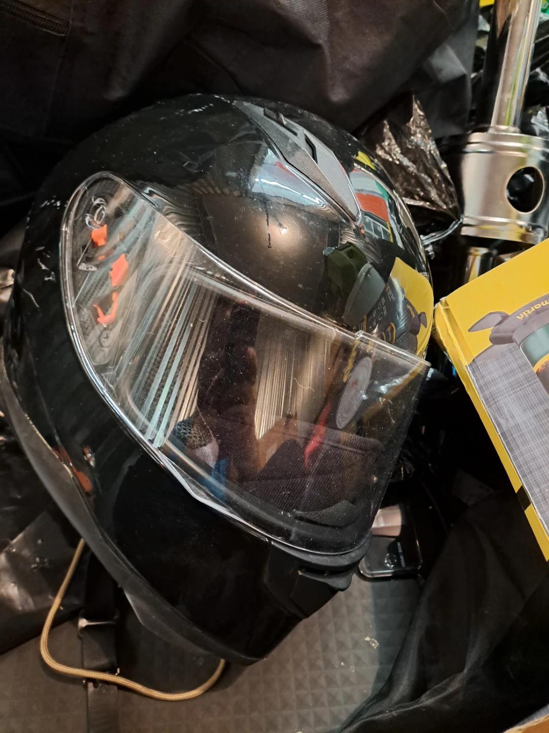 Black Full-Face Motorcycle Helmet