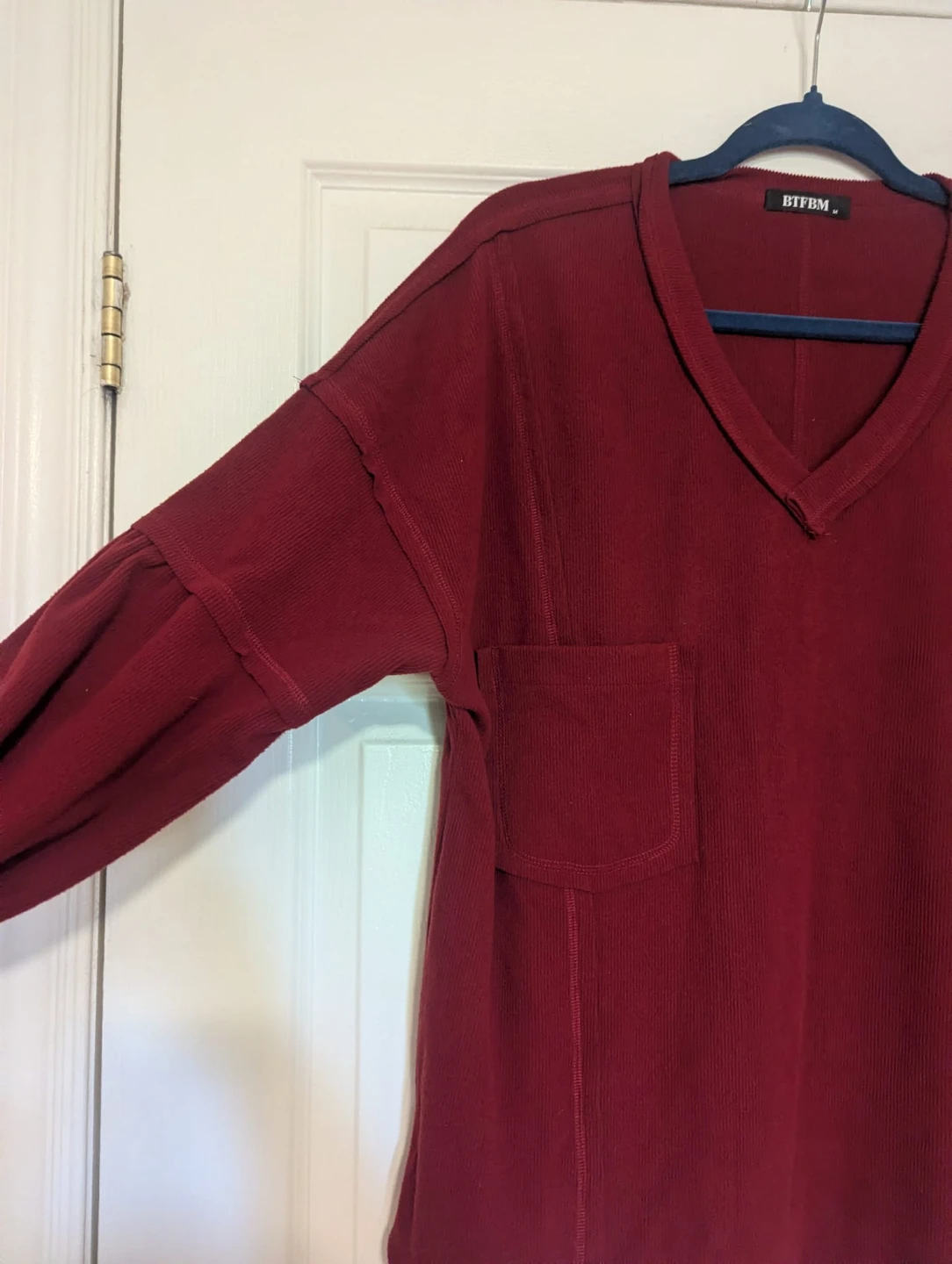 Burgundy Long Sleeve Top - photo 2