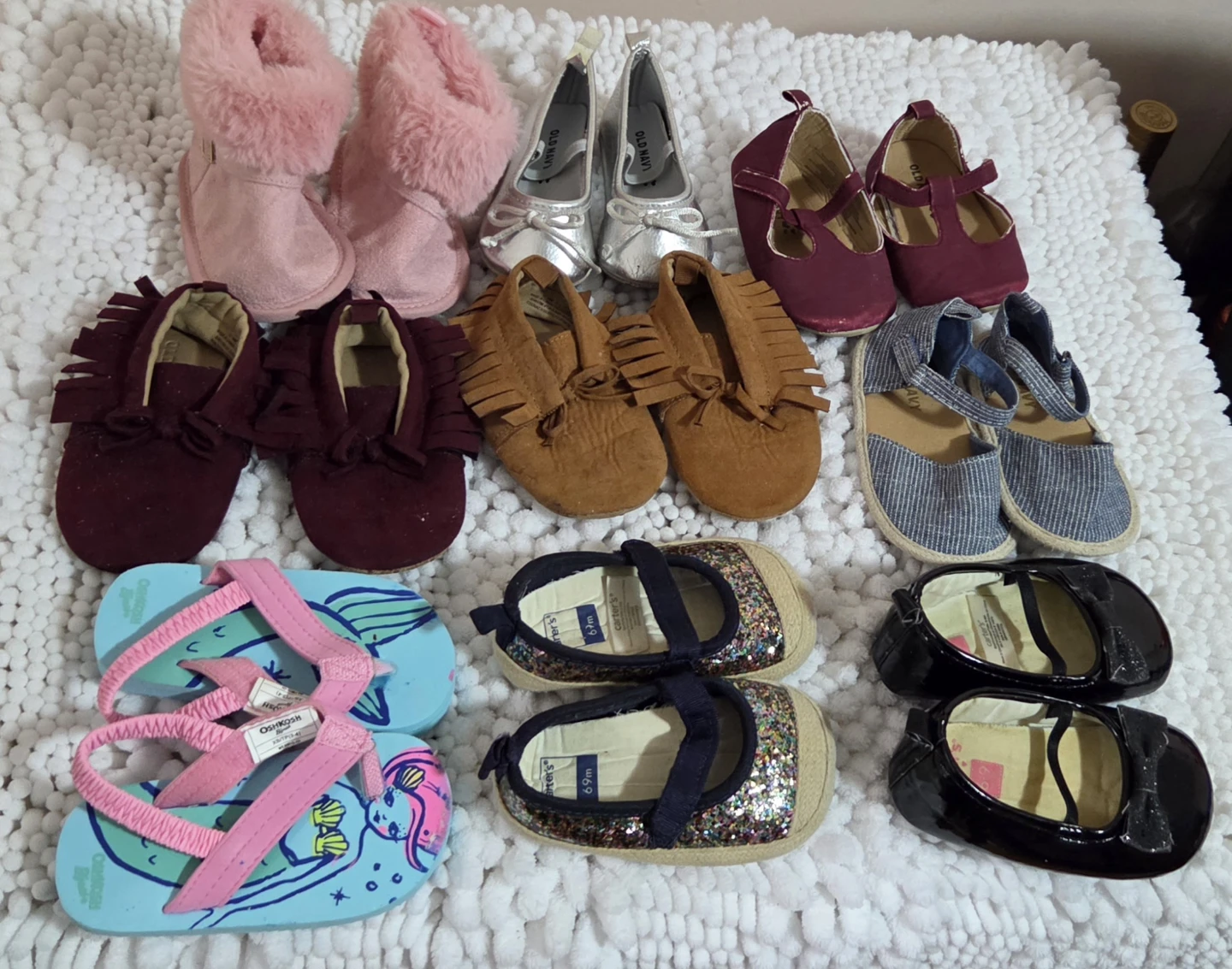 Various Baby Girl Shoes - Size 3-6 Months, 6-9 & 12-18