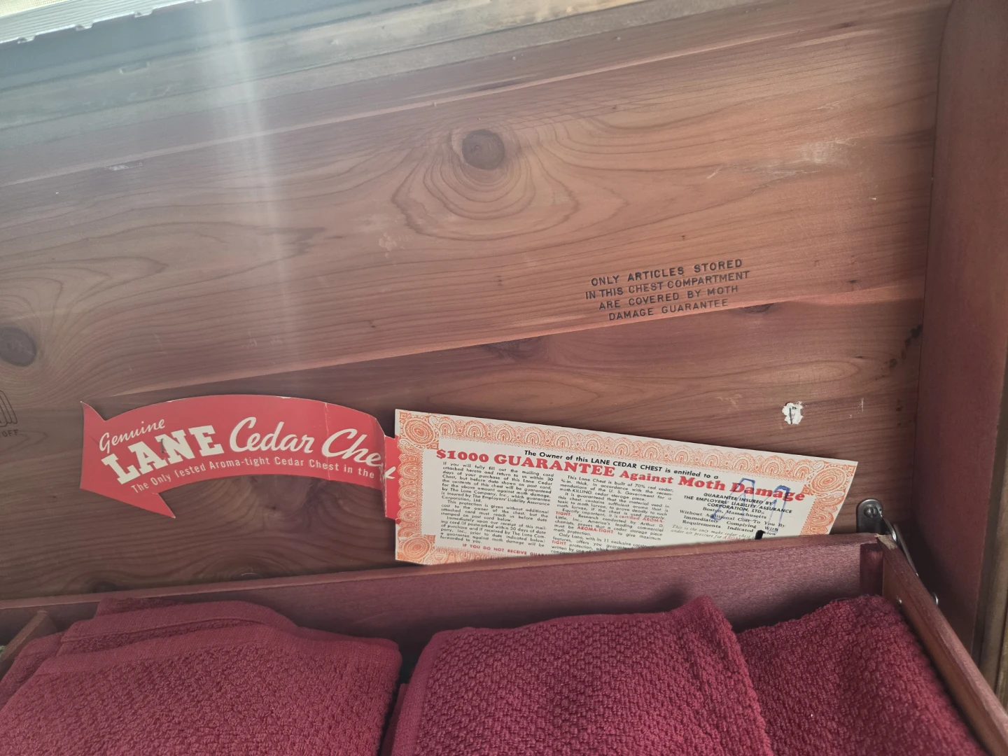 “Vintage Lane Cedar Chest – 1930s Art Deco Waterfall”
