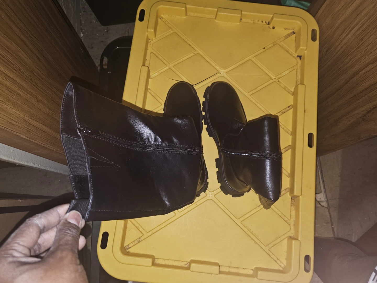 Black Mid-Calf Boots