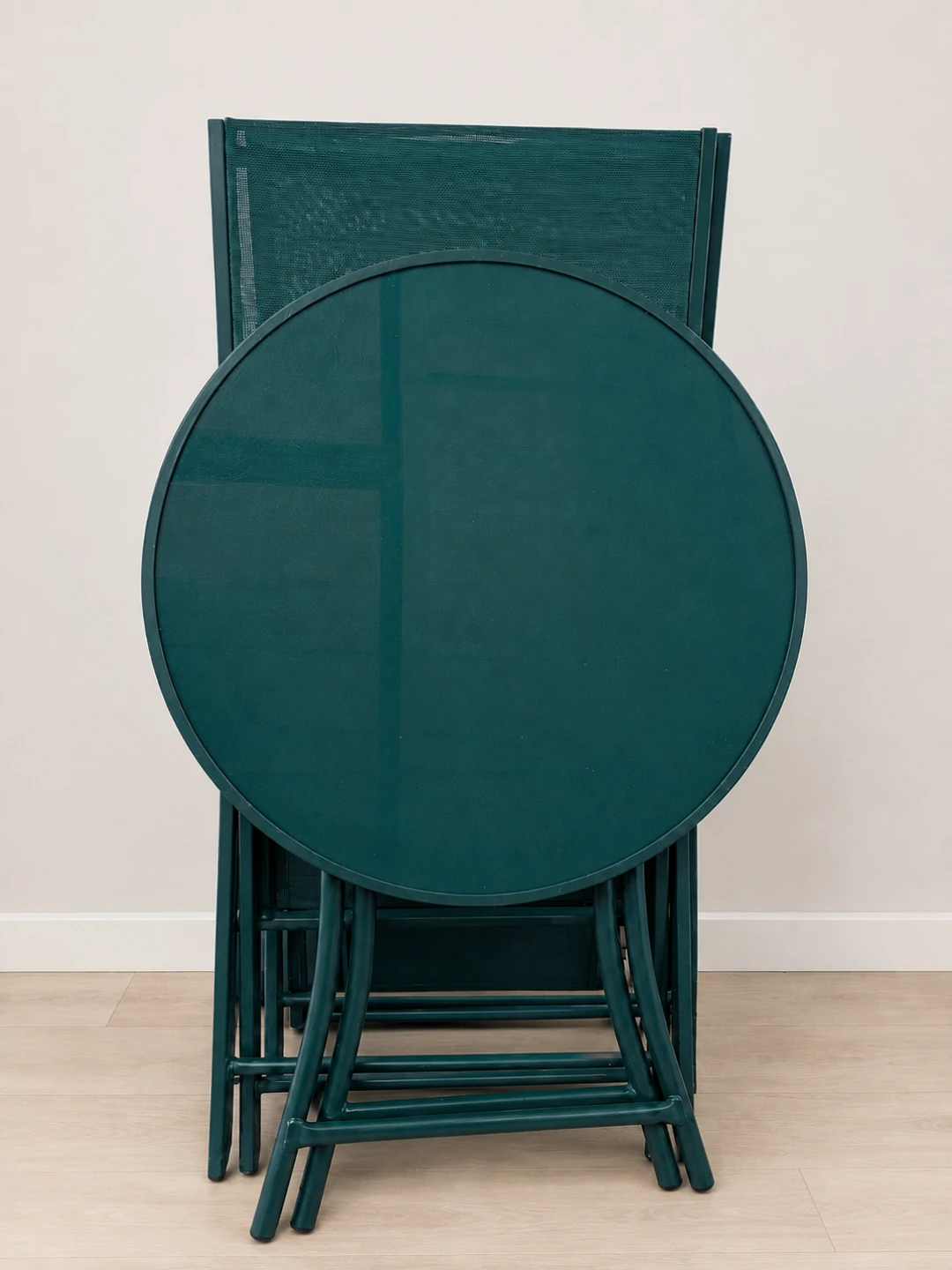 Teal Blue Folding Bistro Set