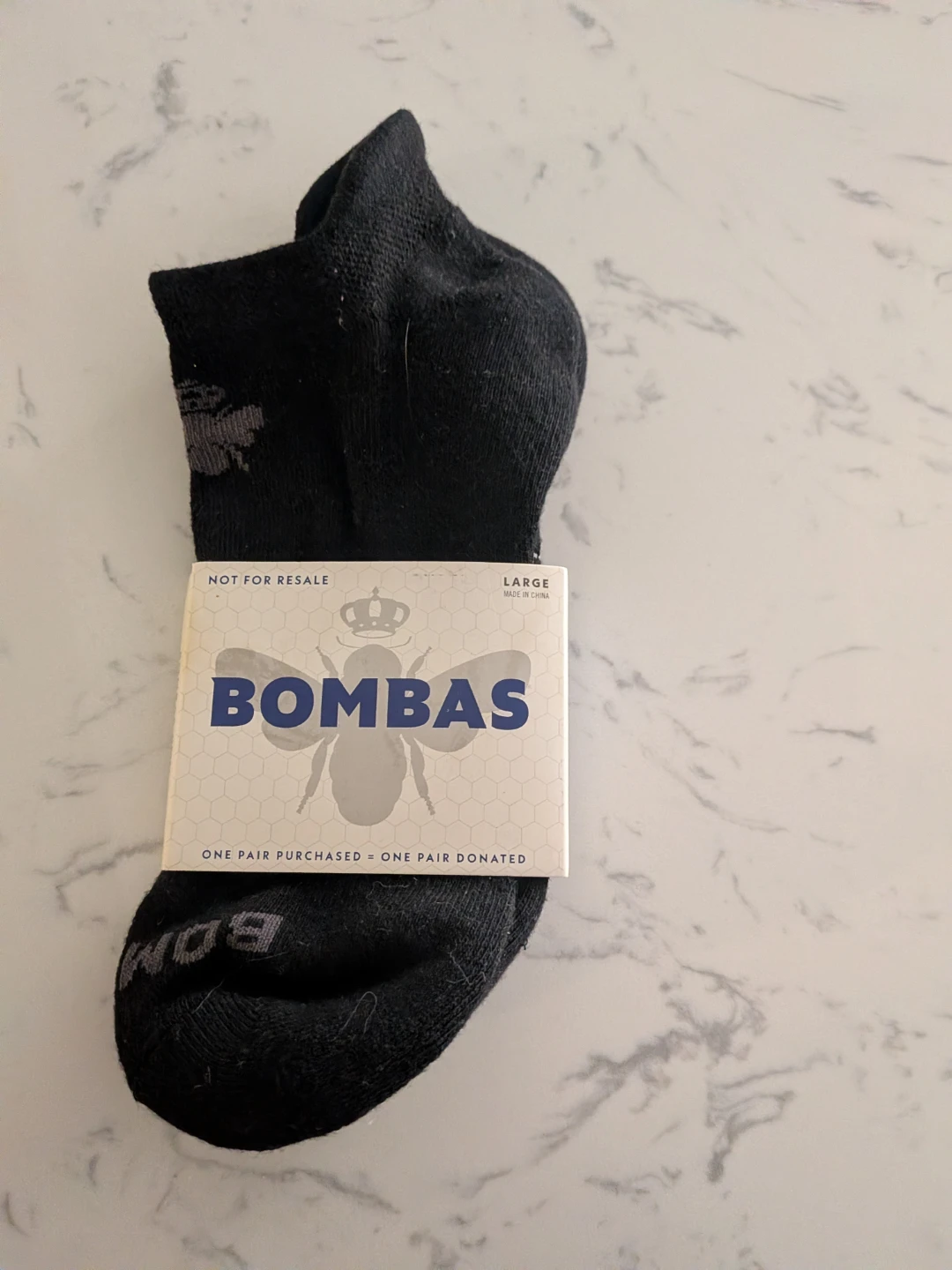 Bombas Ankle Socks Large Black