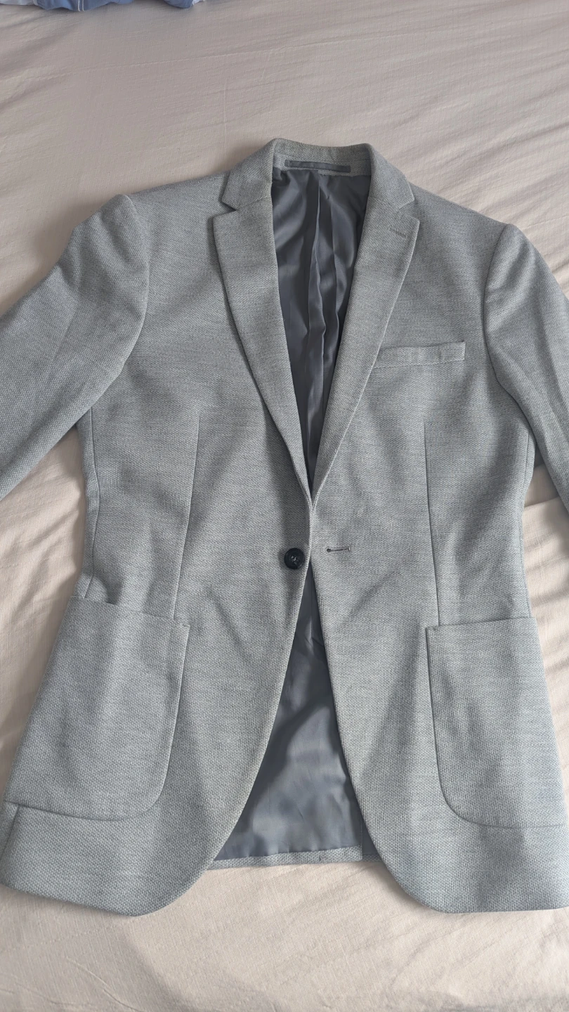 Light Grey Blazer / Casual Suit Jacket  - Size S