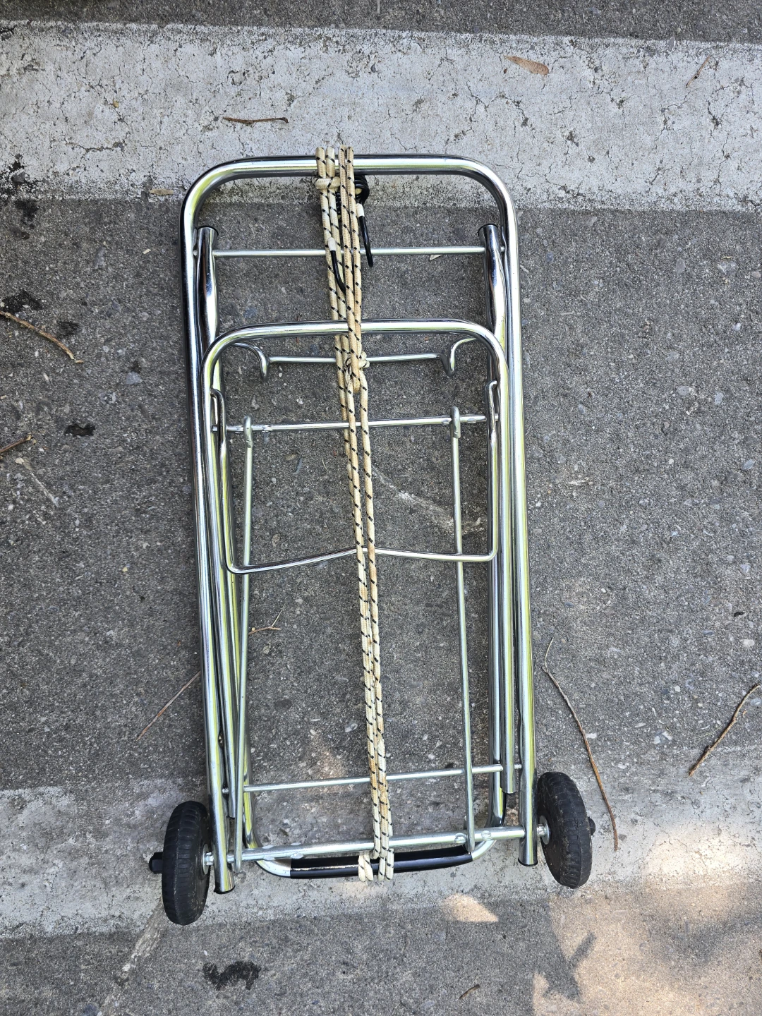 Collapsible Chrome Luggage Cart - photo 2