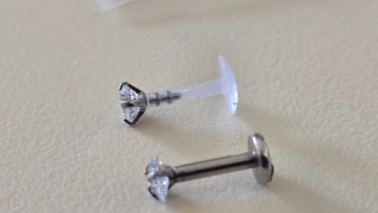 16G 6mm Labret Stud Set - photo 5